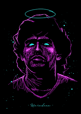 Legend Maradona Scribble