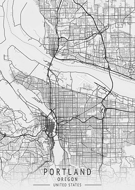 Portland Oregon City Map