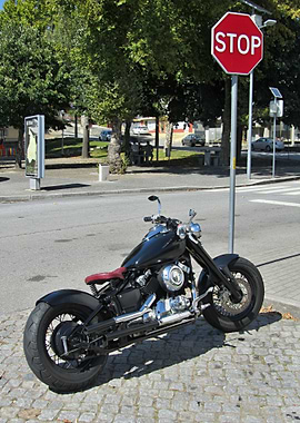Fat Black Motorbike