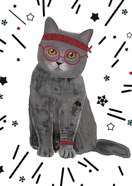 Hipster cat