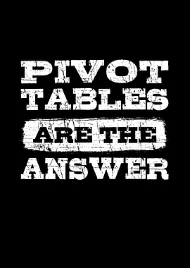 Pivot Tables are Answer