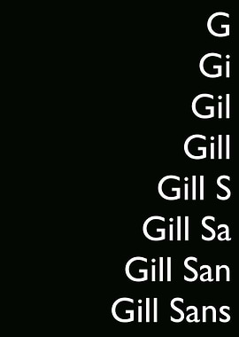 Font Gill Sans