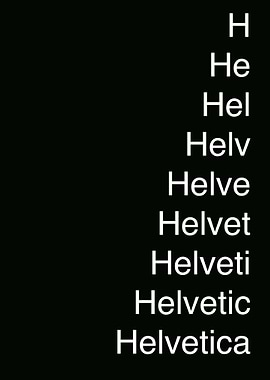 Font Helvetica