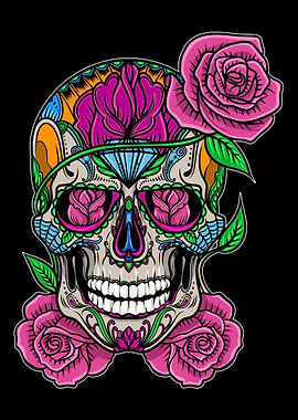 Sugar Skull Bone Head Skul