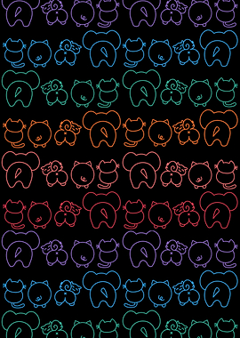 Cute animals showing butt