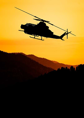 American attack helicopter