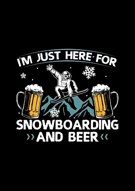 Snowboarding Beer Boozing