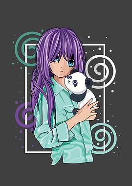 Kawaii Anime Girl Panda
