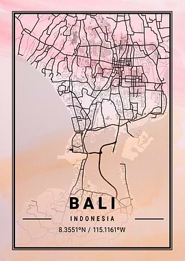 Bali Map Indonesia