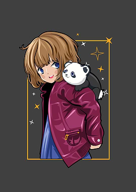 Kawaii Anime Girl Panda