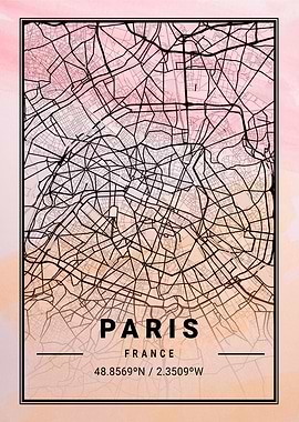 Paris City Map France