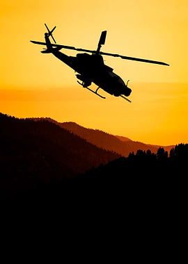 American attack helicopter