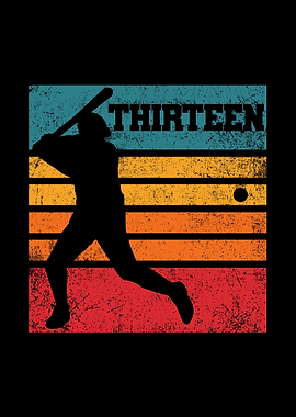 13th Birthday Batter Baseb