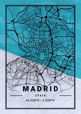 Madrid City Map Spain