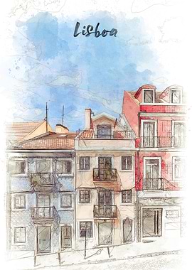 Lisboa Watercolor