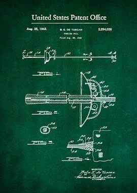 65 Fencing Sword Patent 1