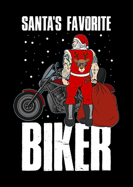 Santas Favorite Biker