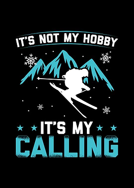 Skiing Text Art Skier Ski