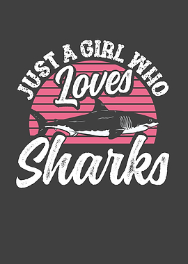 Girl who loves sharks