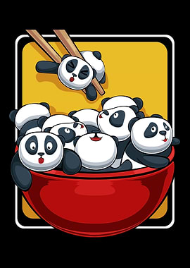 Ramen Bowl Panda Bears