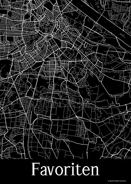 Favoriten Black Map