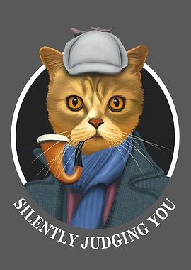 Detective Cat Jugding You