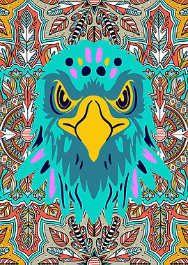 Vibrant Colorful Eagle