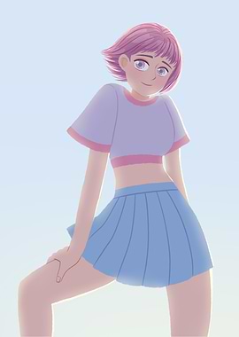 Summer breeze cute girl