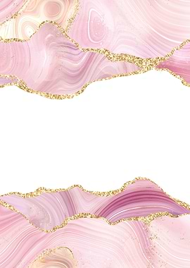 Pink Gold Glitter Agate 08