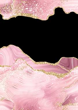 Pink Gold Glitter Agate 03