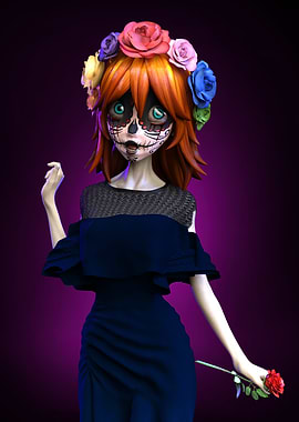 Beautiful sugar skull