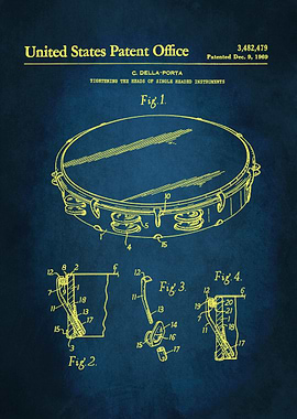54 Tambourine Drum Patent