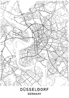 Dusseldorf Map Germany