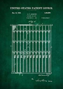 74 Billiard Cue Rack Pate