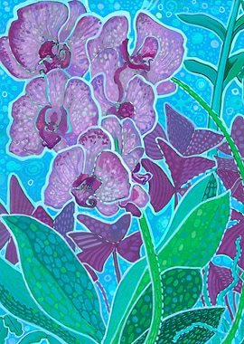 Orchid Flowers Floral Art