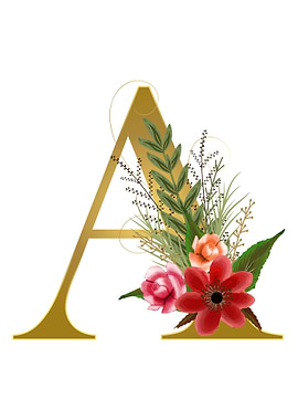 A Letter Floral Alphabet