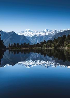 Mountains at Lake Nature