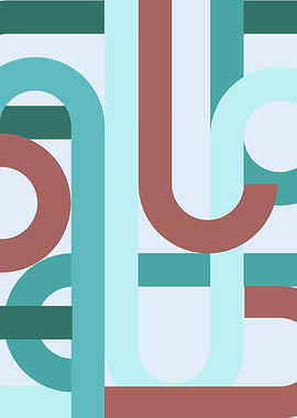 Abstract blue geometric