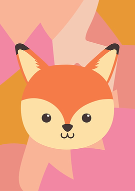 Cute Baby Fox Illustration