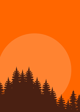 landscape flat poster art