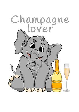 Cute Elephant Champagne