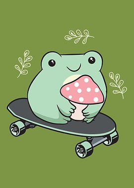 Cottagecore Kawaii Frog