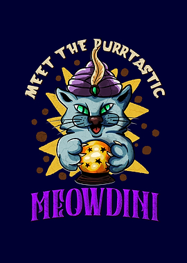 Meowdini Funny Cat Wizard