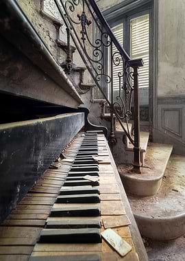 Detail of Abandoned Piano