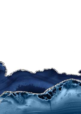 Navy Silver Agate Textu 12