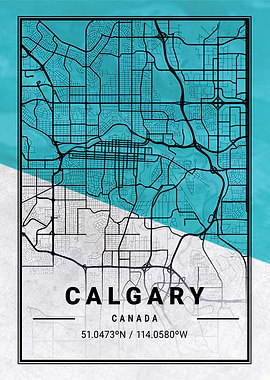 Calgary City Map Canada