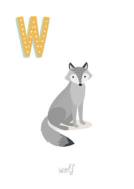 Animal Alphabet W Wolf