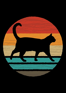 Cat Retro Vintage