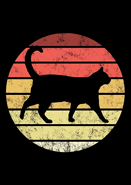Cat Retro Vintage