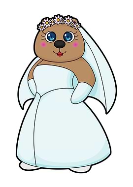 Bear Bride Veil